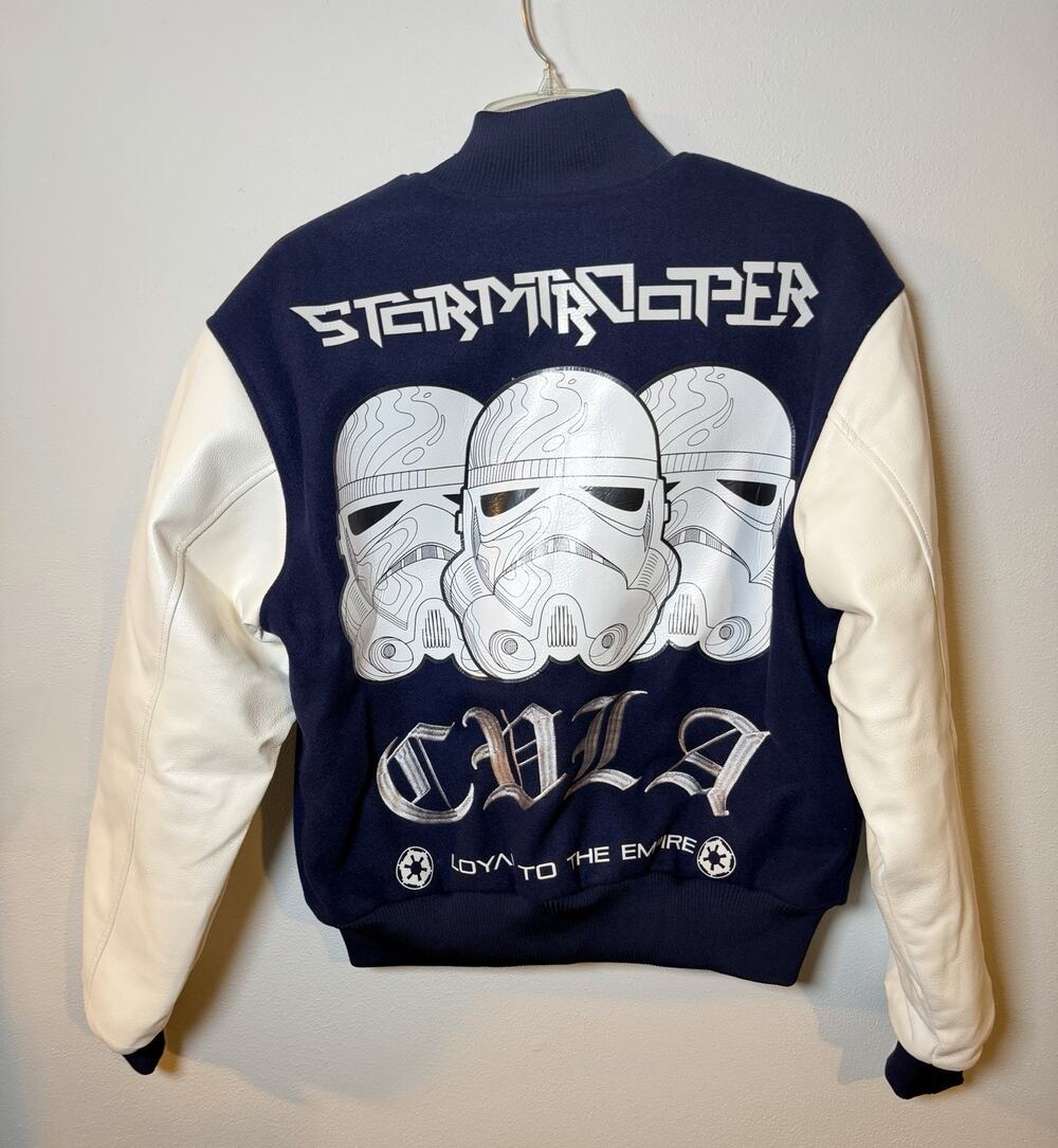 CVLA x Star Wars Varsity Embroidered Mens Jacket - NAVY Mens Size Small NWT